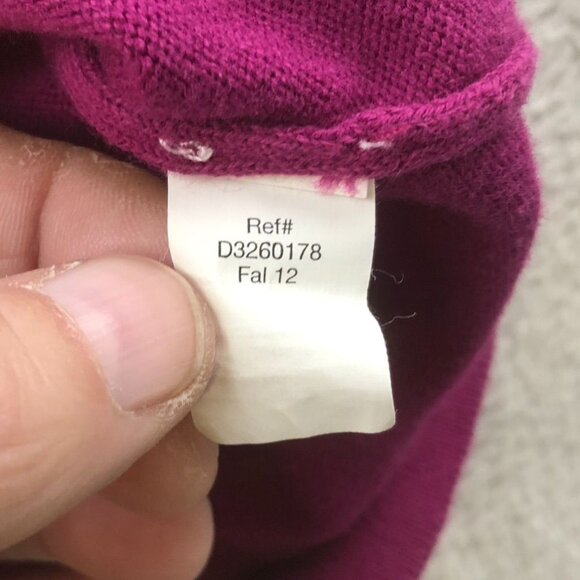 Eddie Bauer Women Cardigan Sweater Size XXL Button Up Purple Knit Casual Classic - Picture 11 of 14